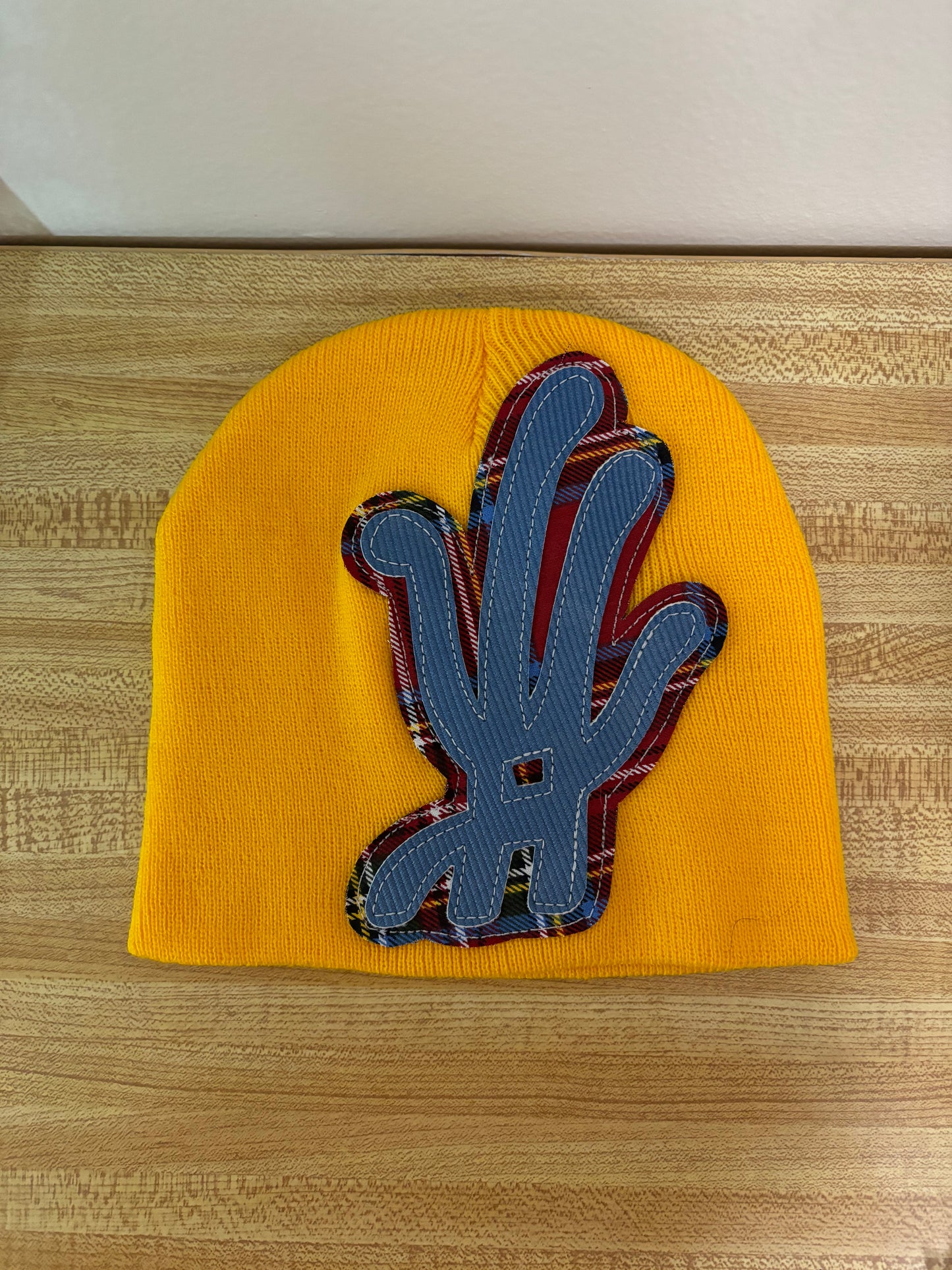 primary plaid beanie