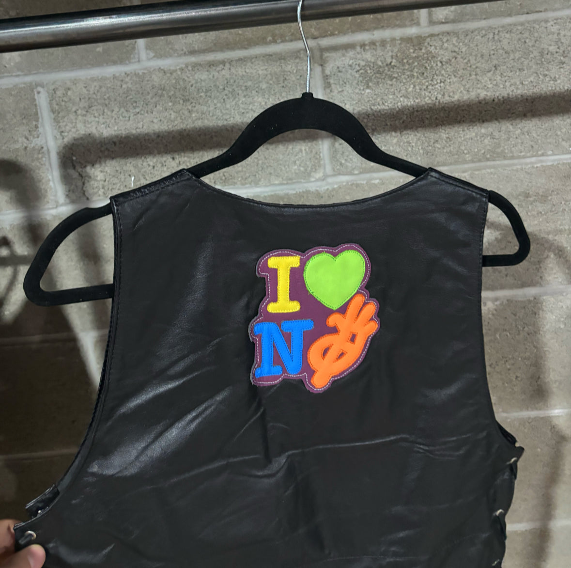 (small + medium) hotwl + ykwyk custom leather vest (1)