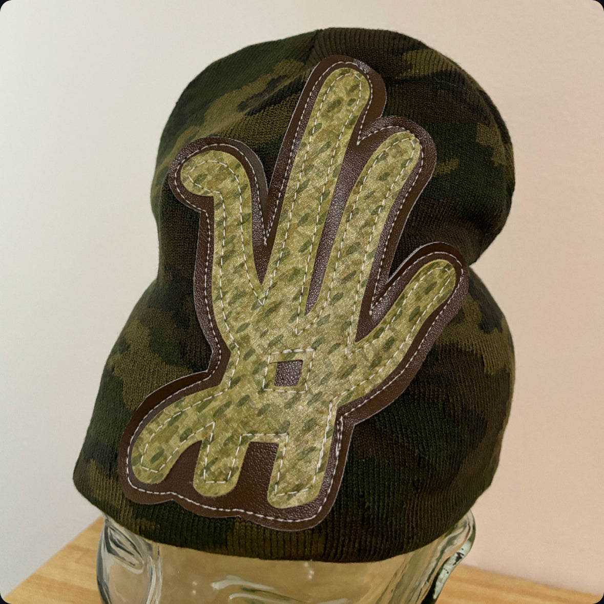 grass camo beanie