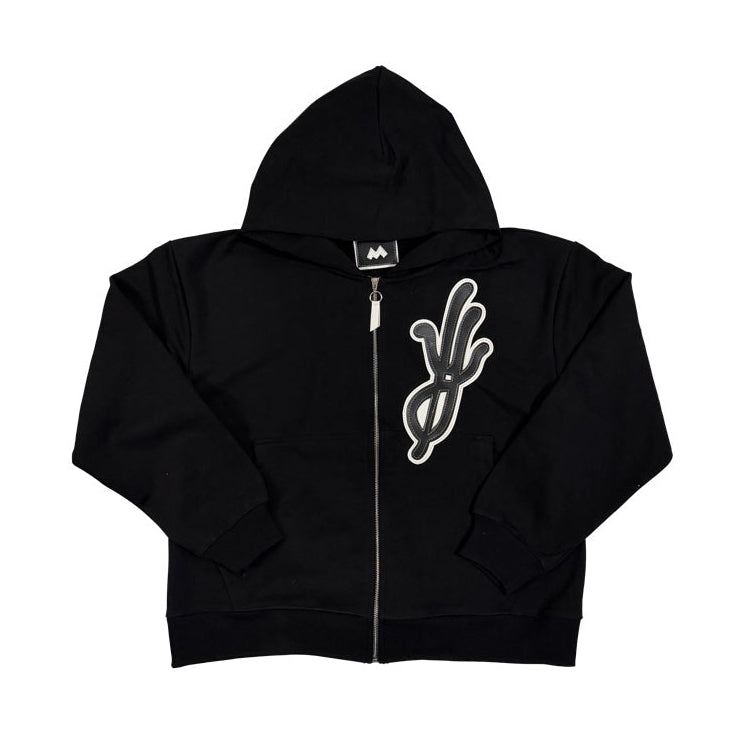classic LoGo black full zip hoodie