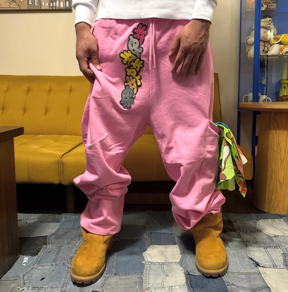 pastel penciL stacK sweatpants