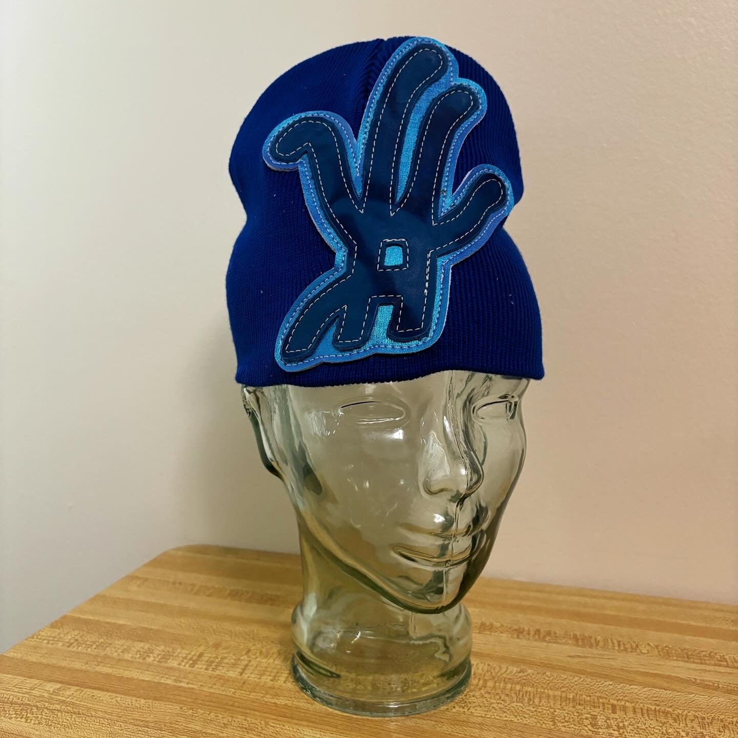 blue water beanie