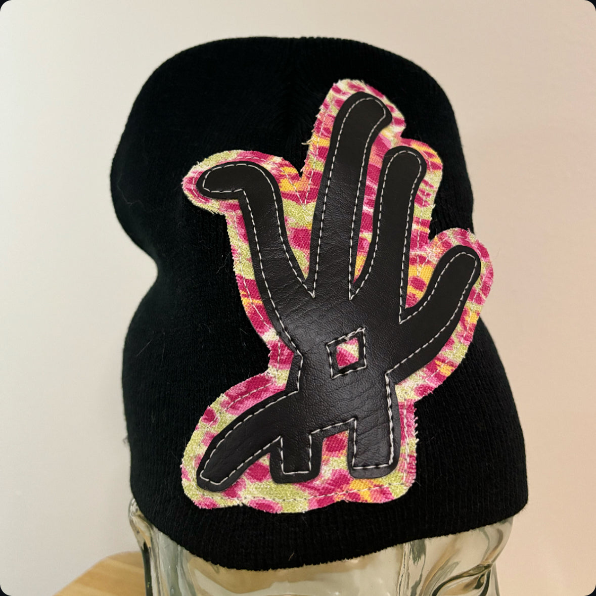 neon germ (black) beanie