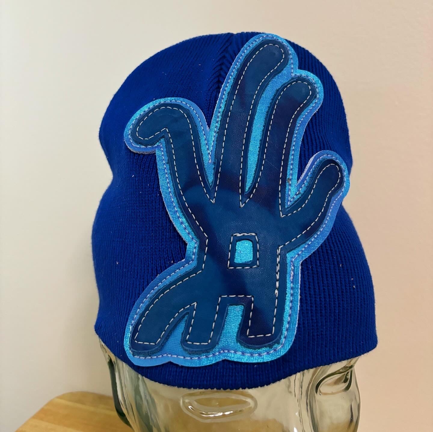 blue water beanie