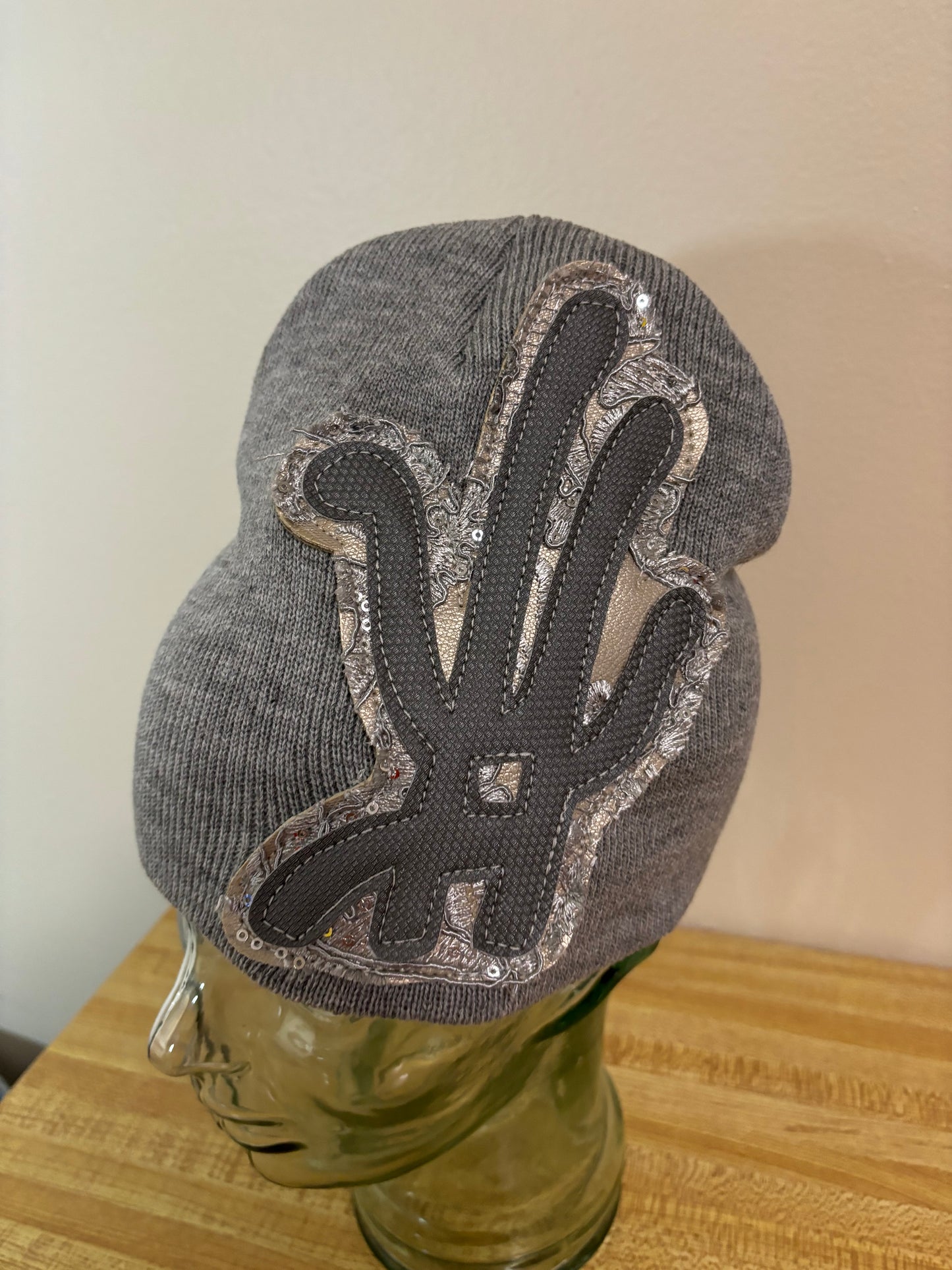 silver lace beanie