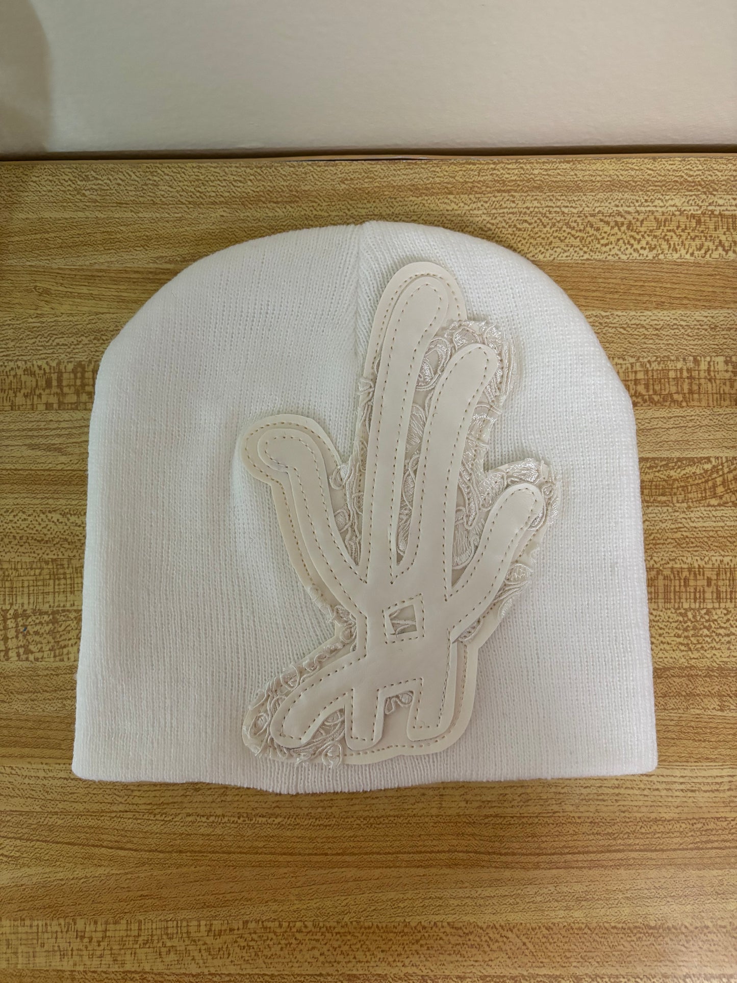 white lace beanie