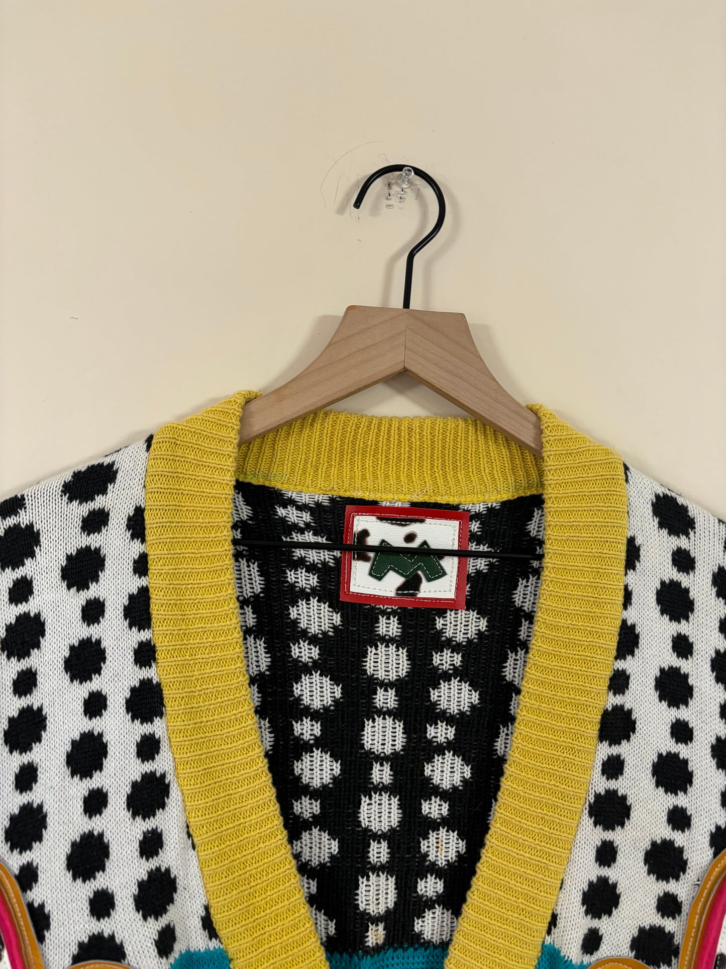 multi color cow print cardigan (medium)