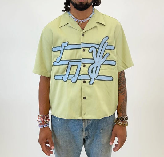 custom “listen to yourself” button up (SIZE XL)