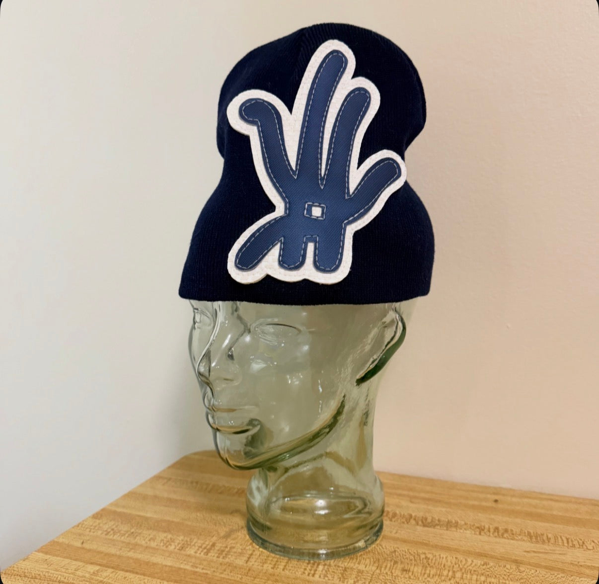 navy beanie