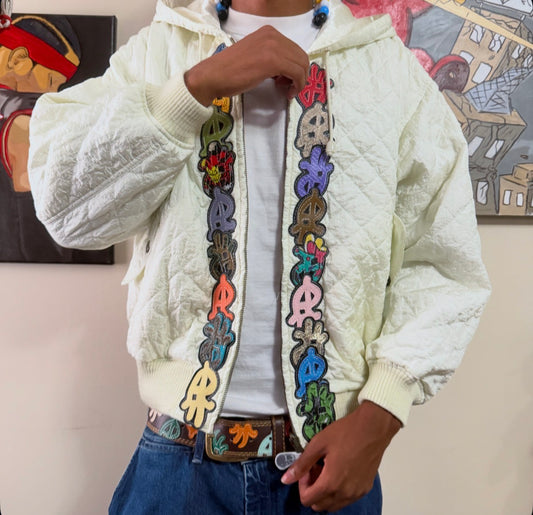 paraLLel quilted full zip hoodie