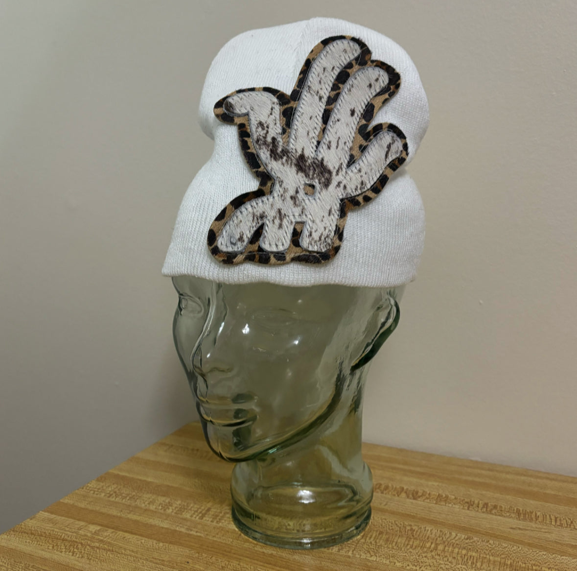 animal print beanie