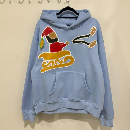 blue santa pullover hoodie