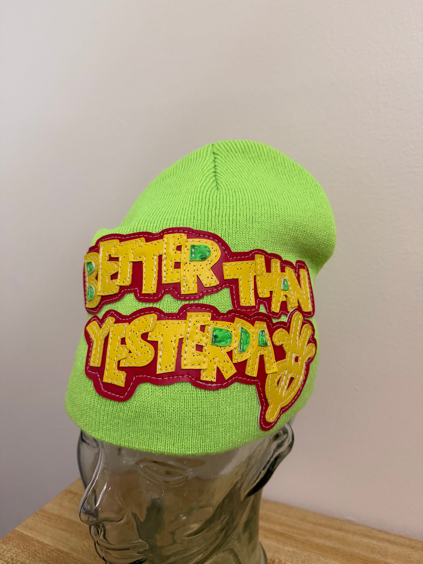 better than yesterdaY (neon) beanie