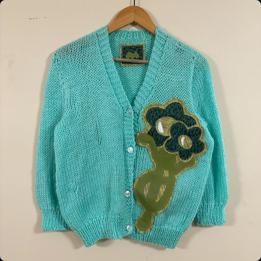 double floUwer cardigan (small) sized medium but fits small