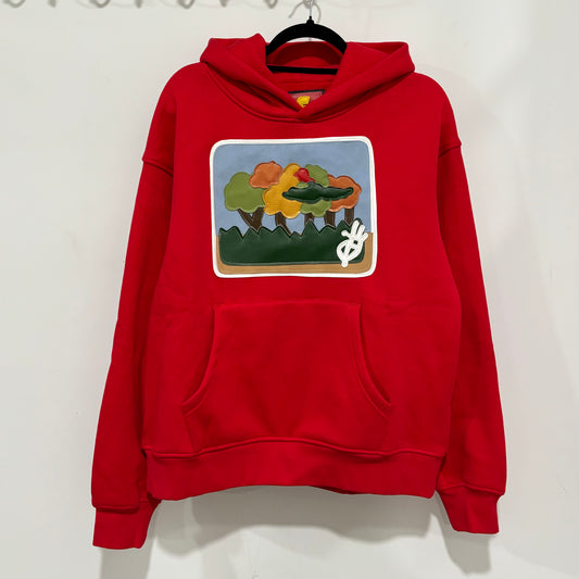 red forest pullover hoodie