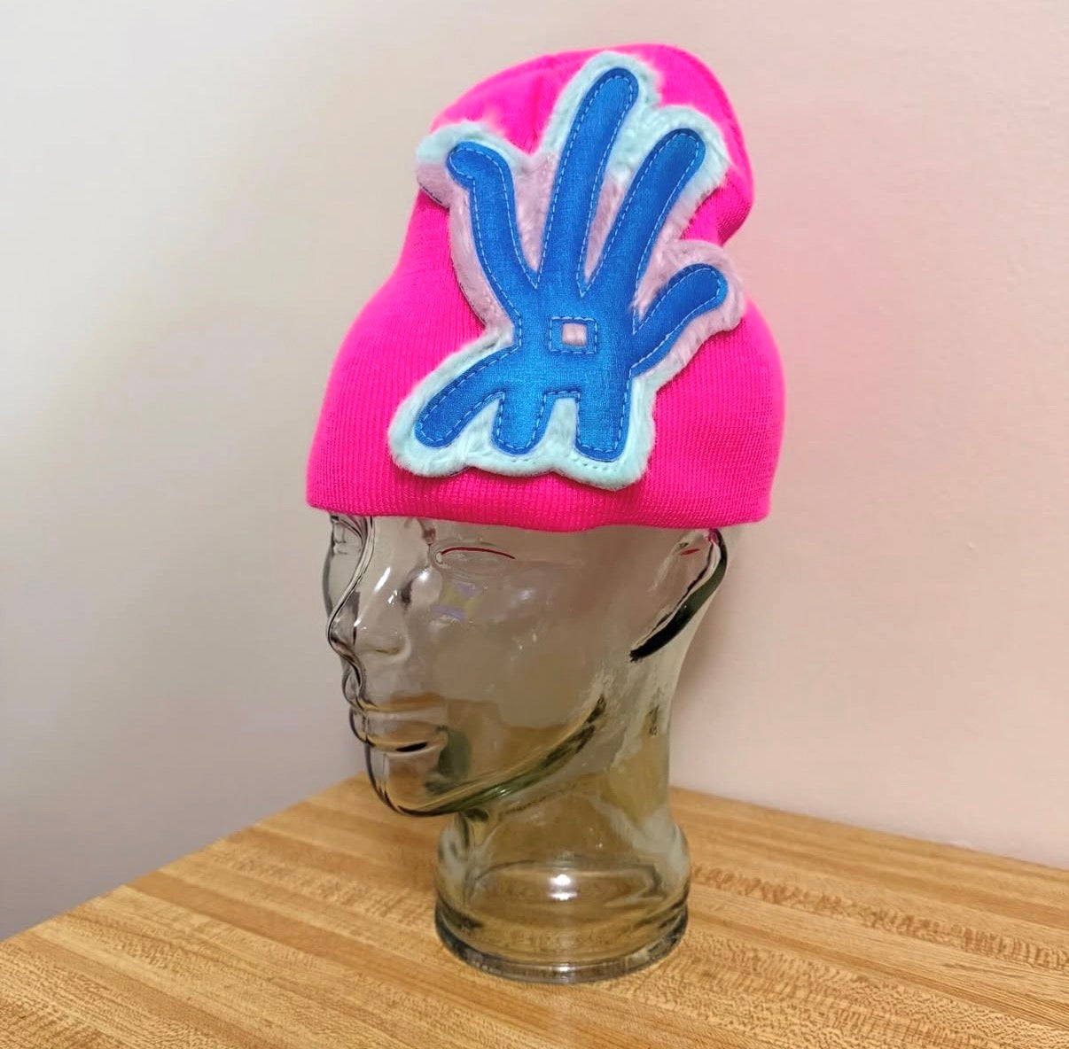 cotton candy fur beanie