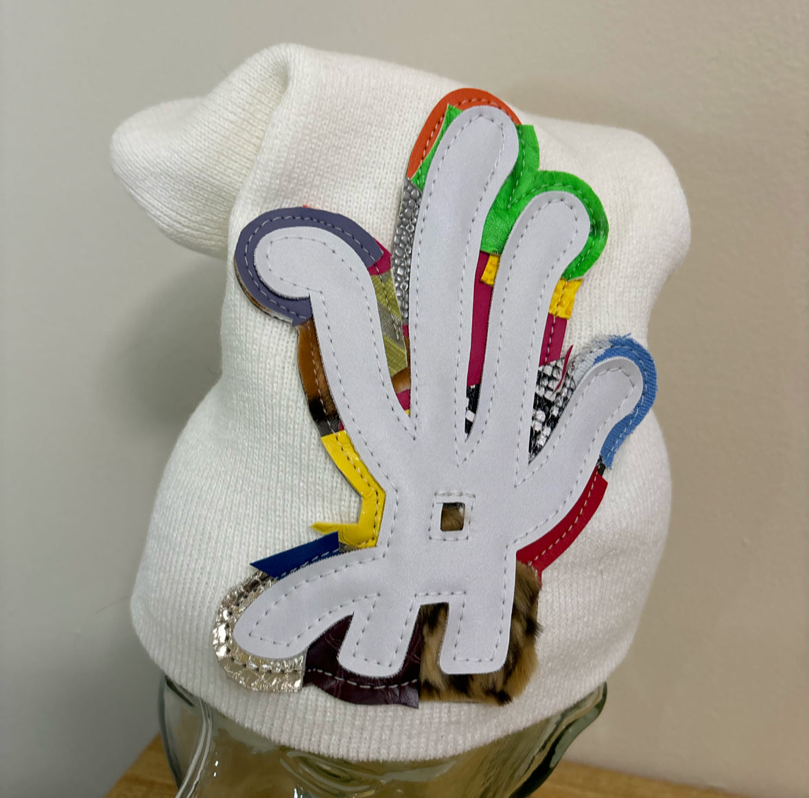 [slouchY] white scrapyard beanie