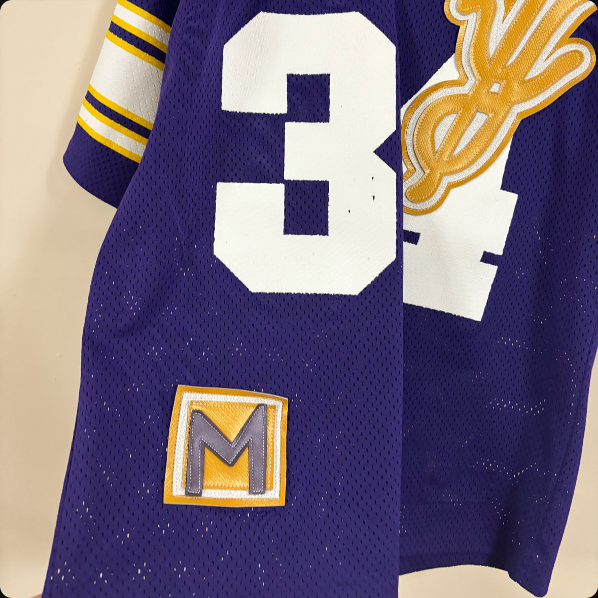 logo football jersey - purple/ gold (medium)