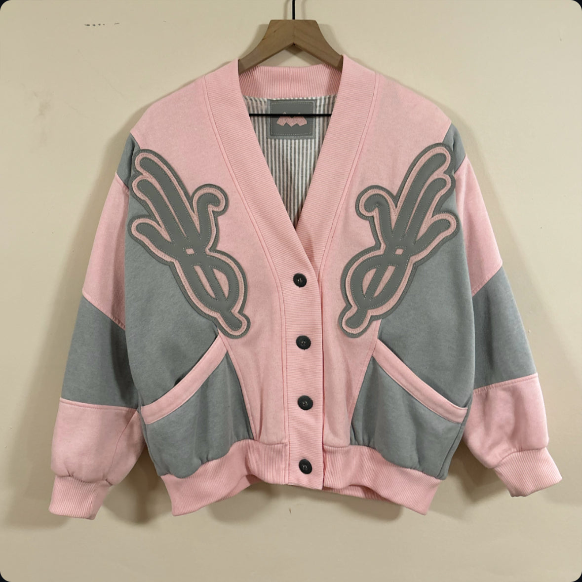 pastel pink reflection cardigan (medium)