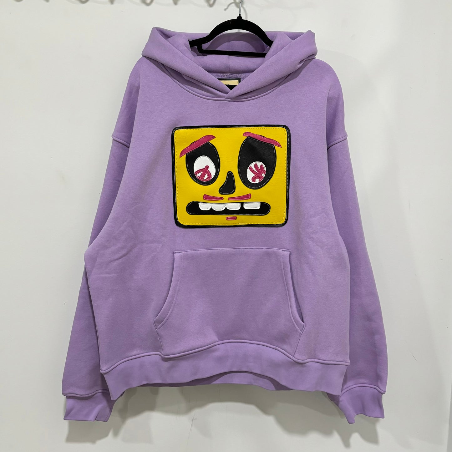 purple face pullover hoodie