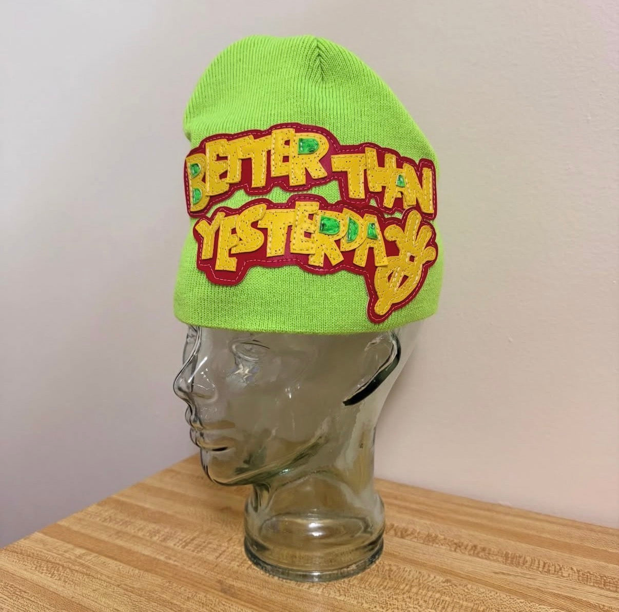 better than yesterdaY (neon) beanie