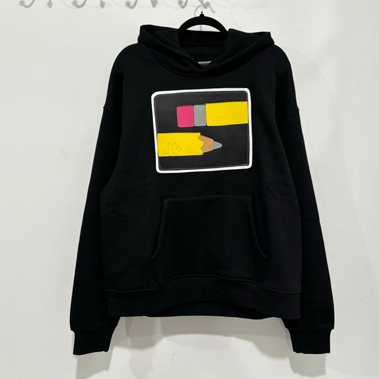 black pencil pullover hoodie