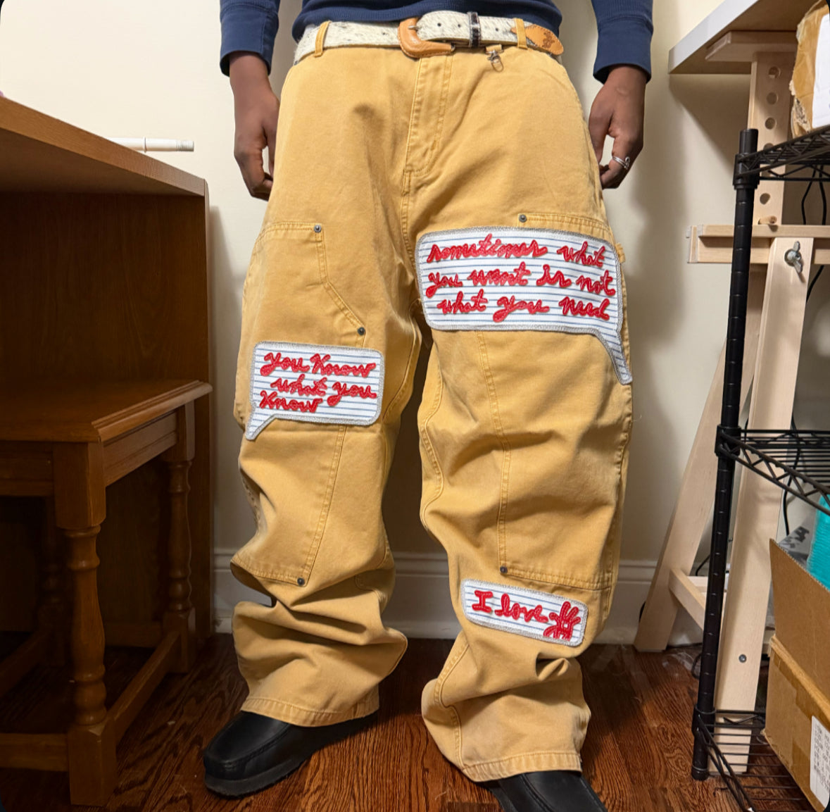 loVe leTter worK paNts