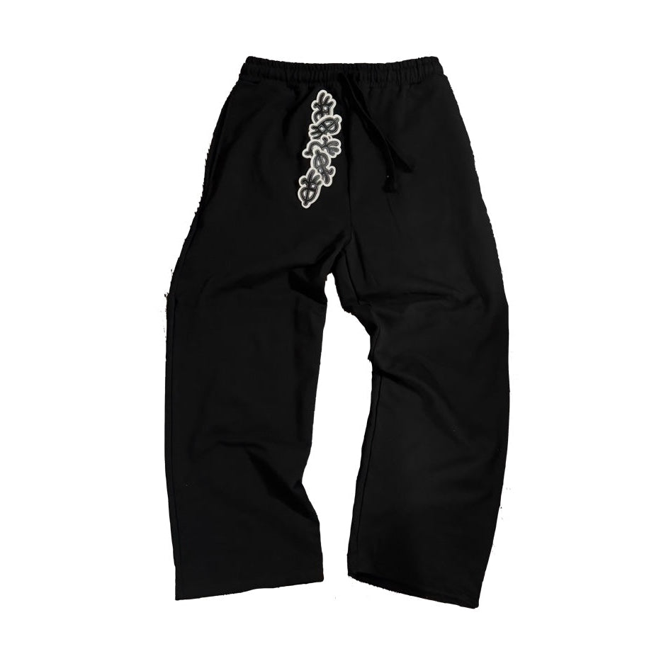 black stacK sweatpants