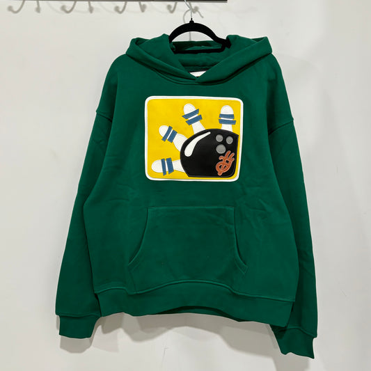 green boUwling pullover hoodie