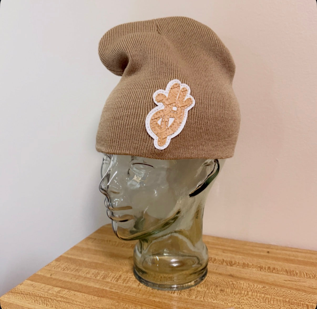 [stamped] wood beanie