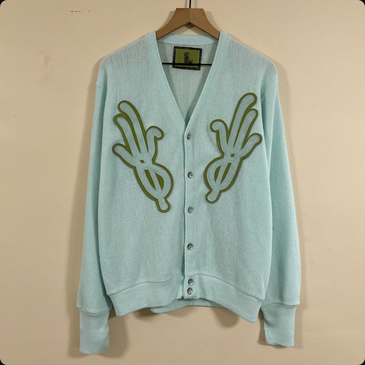 turquoise reflection cardigan (large)