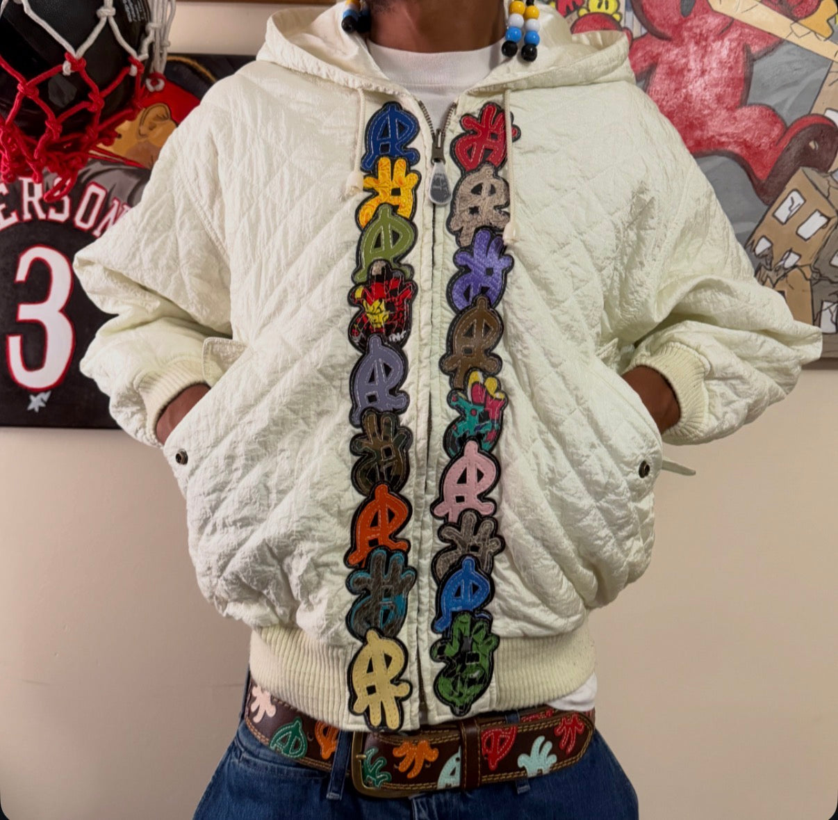 paraLLel quilted full zip hoodie