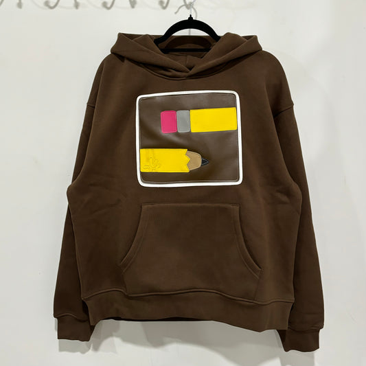 brown pencil pullover hoodie