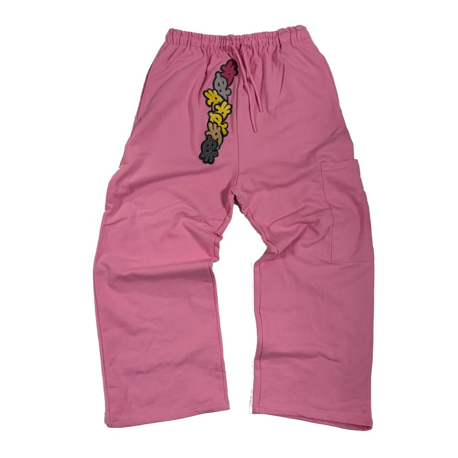 pastel penciL stacK sweatpants