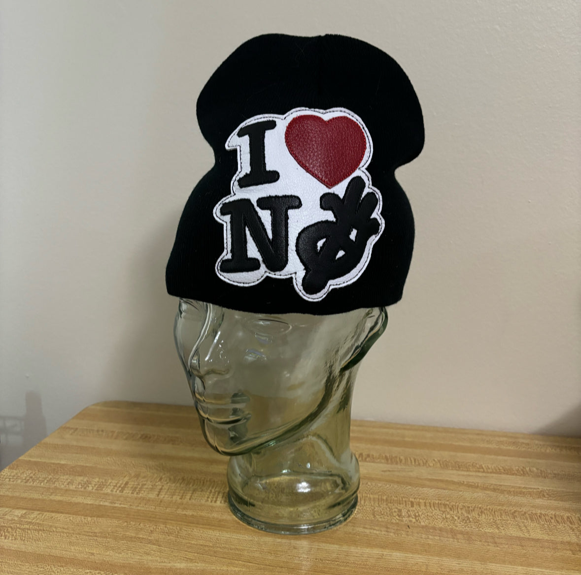 i <3 NY — black beanie